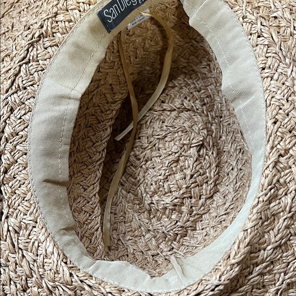 San Diego Hat Company Tan and Black Straw Hat - Picture 7 of 12